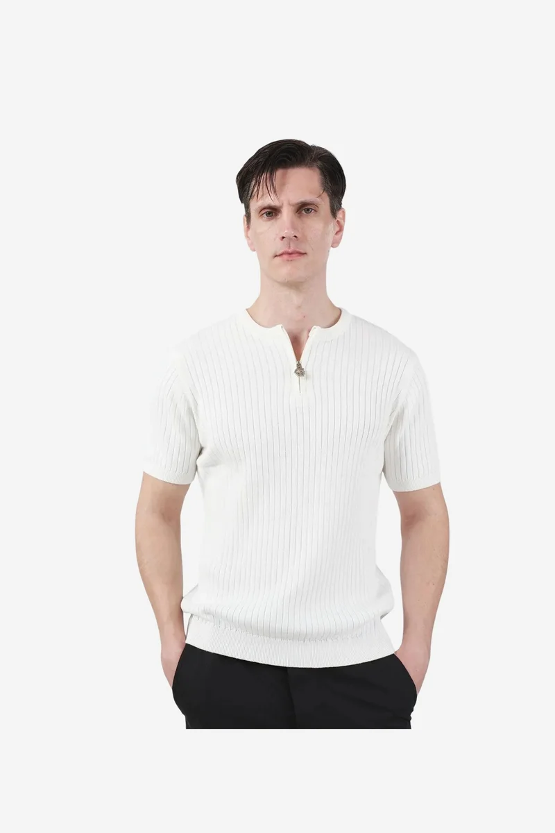 Giesto Dusty White GIESTO Men's Cotton T-Shirt for Men | Best Price UAE