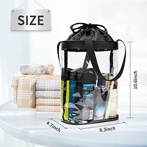 onemoky Clear Toiletry Bag, Travel Toiletry Bag for Women, TSA Approved Claer Bag, Waterproof Clear Makeup Bag Cosmetic Pouch, Transparent Makeup Organizer, Carry on Airport Airline Compliant - Image 3