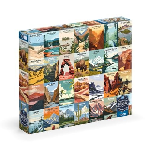 Buffalo Games Sapphire Select Our National Parks 1000 Piece Jigsaw Puzzle Challenging Fun Blue Core Puzzle Board Giftable Display Box Full Size Poster Included - Image 1