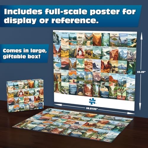 Buffalo Games Sapphire Select Our National Parks 1000 Piece Jigsaw Puzzle Challenging Fun Blue Core Puzzle Board Giftable Display Box Full Size Poster Included - Image 5