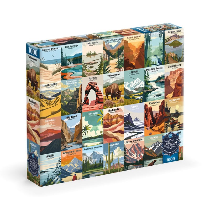 Buffalo Games Sapphire Select Our National Parks 1000 Piece Jigsaw Puzzle Challenging Fun Blue Core Puzzle Board Giftable Display Box Full Size Poster Included - Image 3