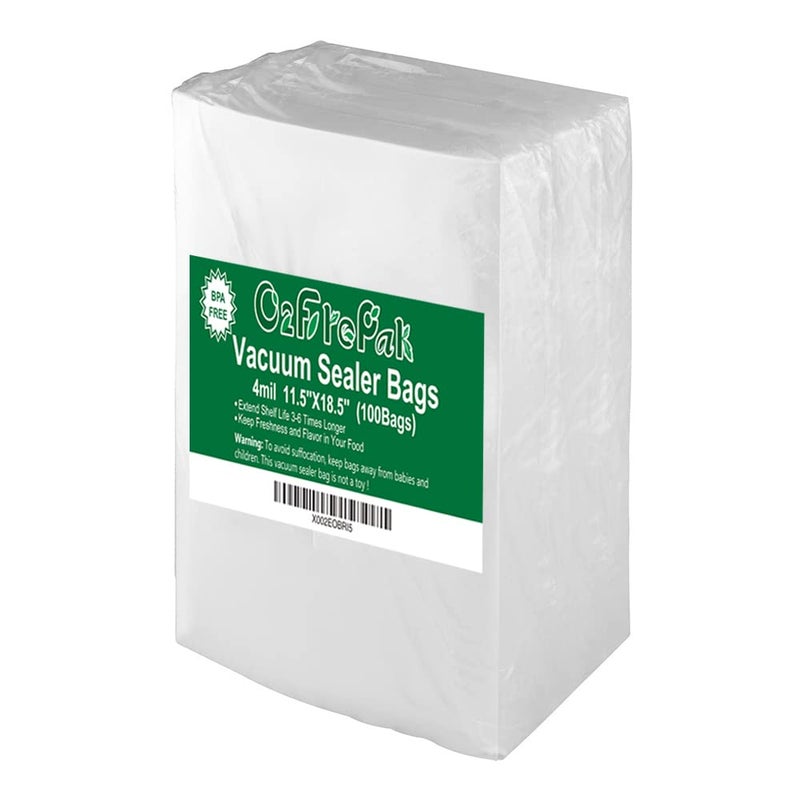 O2frepak Large Gallon 4mil 115 x 185 Thick Vacuum Sealer Bags with BPA Free and Puncture PreventionVacuum Seal Freezer BagsGreat for Sous Vide Vaccume Sealer PreCut Bags