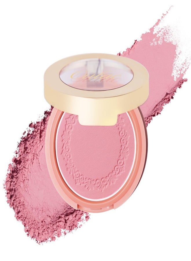 Oulac Baby Pink Blushers for Cheeks Make Up Vegan,Mineral Powder Blush,Rich Colors, Buildable Blusher, Easy to Blend,Vegan,4.8g (14) One More Time - Image 1