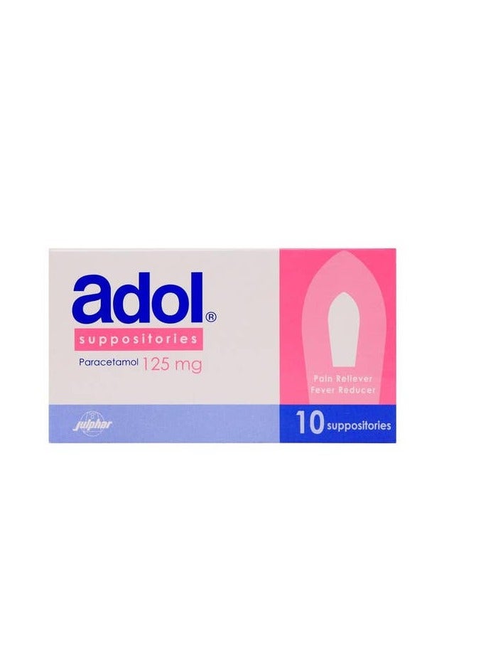 ADOL 125MG SUPPOSITORIES 10'S
