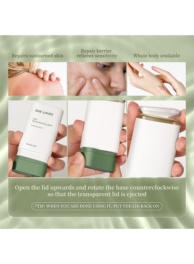 شيلافز بلسم الصبار المهدئ ، عصا جل الصبار ، ترطيب عميق للبشرة الجافة ، مهدئ ومريح بعد التعرض للشمس ، جل الصبار النقي للوجه والجسم - Image 5