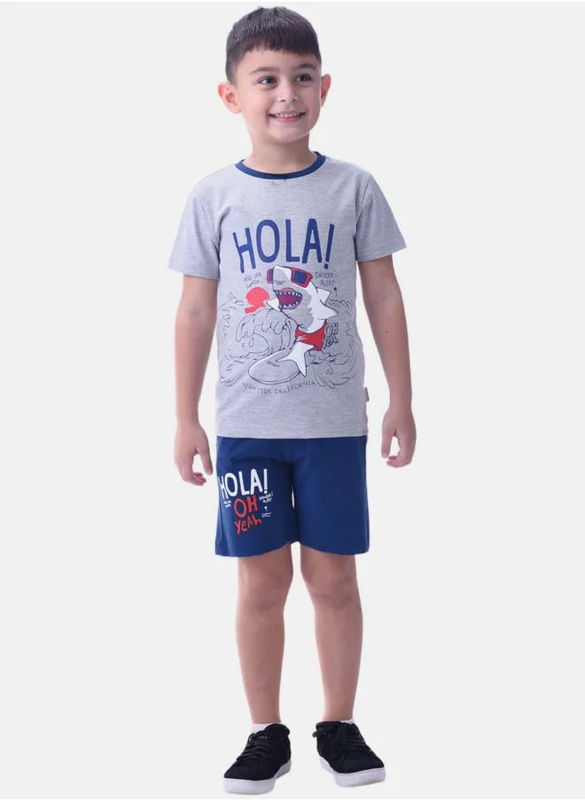 ورباسي Hola Short Sleeve T-Shirt & Shorts Set by Styli