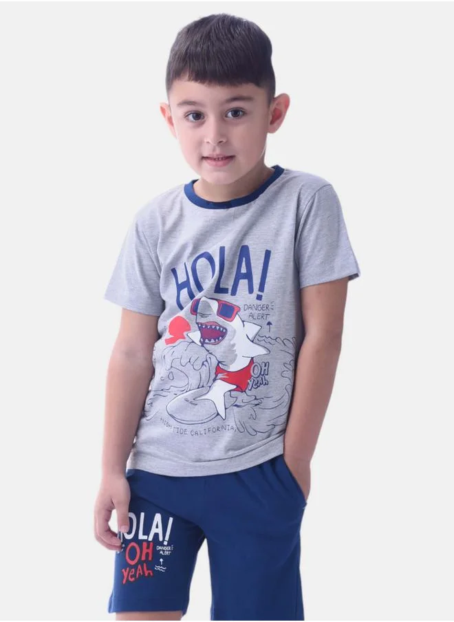 ورباسي Hola Short Sleeve T-Shirt & Shorts Set by Styli