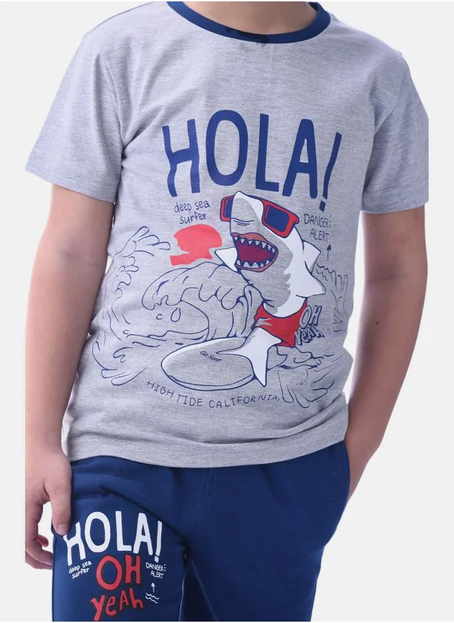 ورباسي Hola Short Sleeve T-Shirt & Shorts Set by Styli