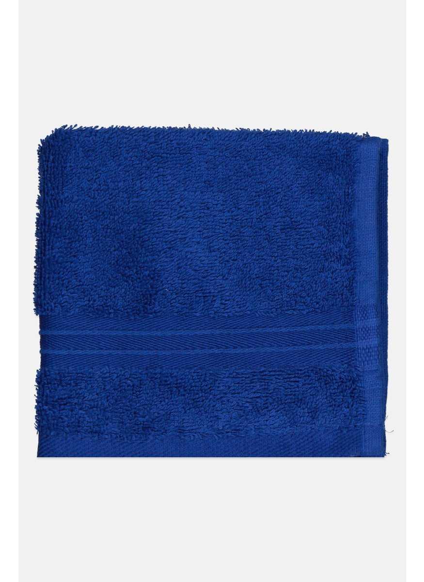 Cotton home - Textured Face Towel, Blue - Image 1