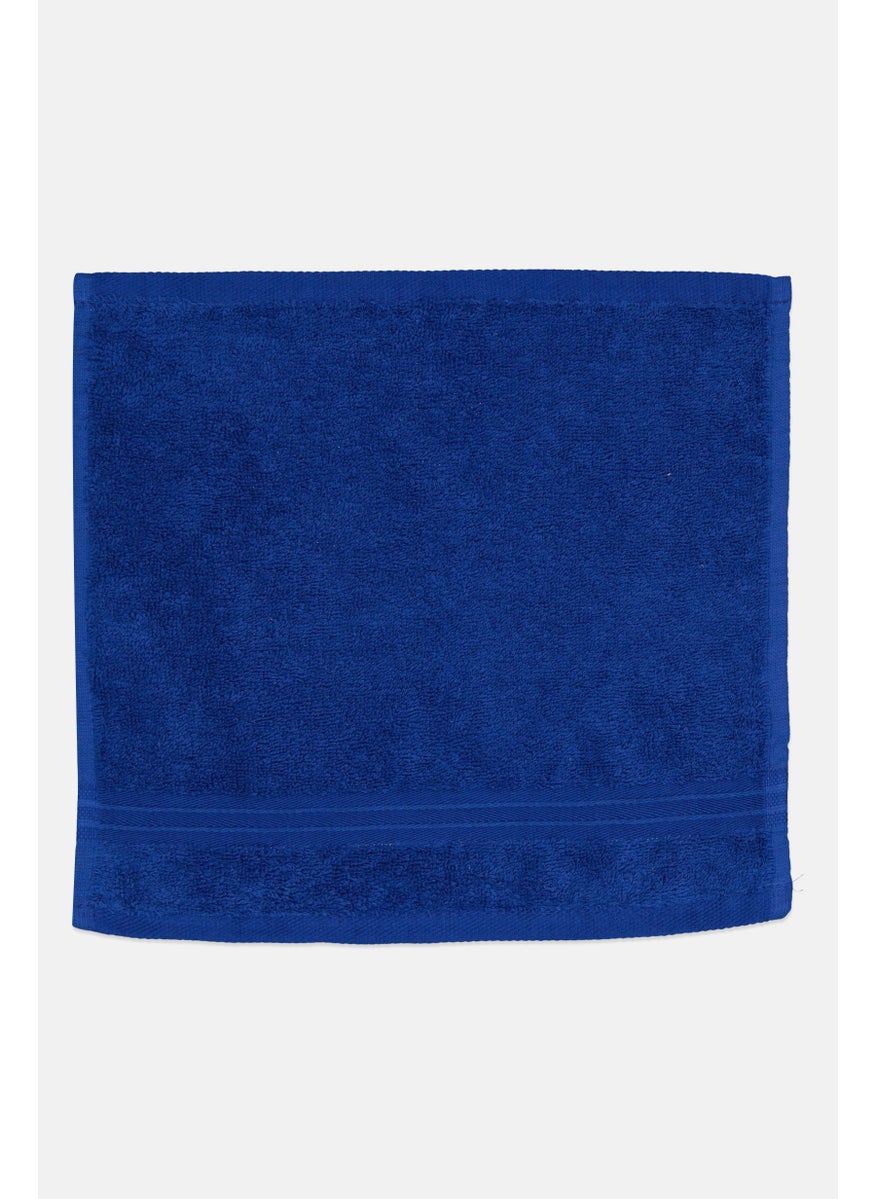 Cotton home - Textured Face Towel, Blue - Image 1