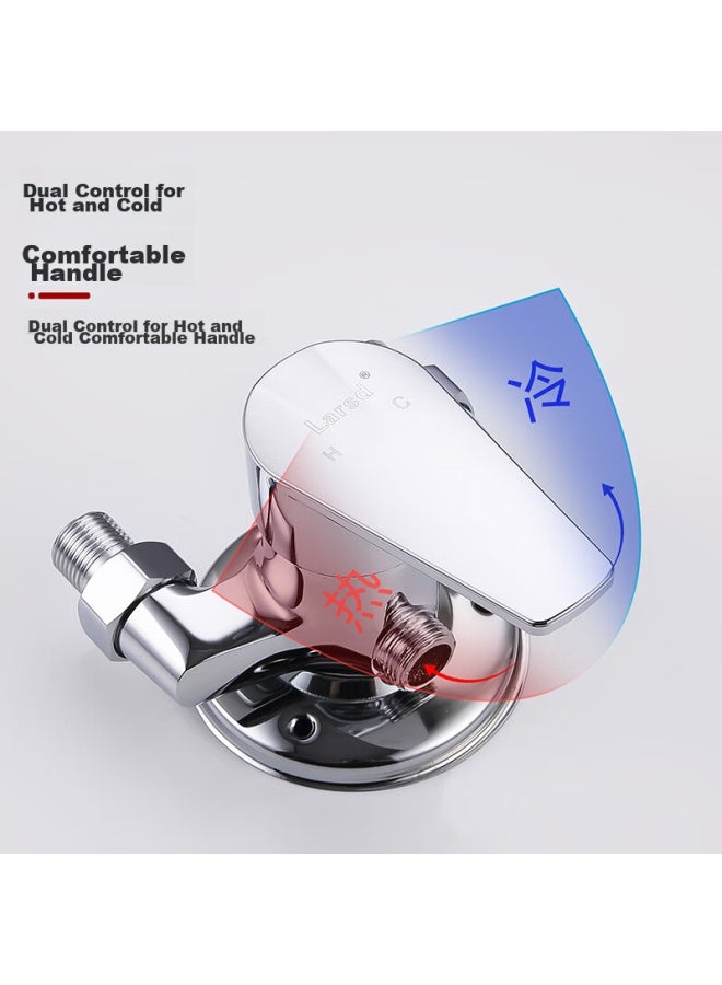 Larsd Shower Mixing Valve, Surface-mounted Shower Faucet Mixer With Brass Body, Hot And Cold Shower Head Switch Ld5603 - Image 3