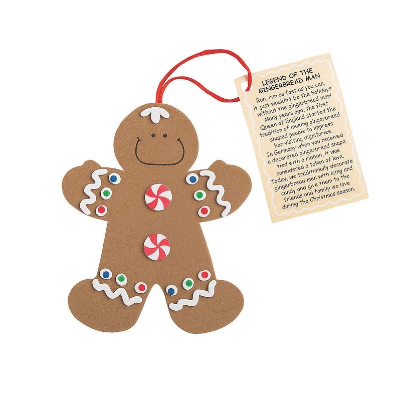 Fun Express Legend of The Gingerbread Man Ornament Craft Kit - Crafts for Kids and Fun Home Activities - Image 1