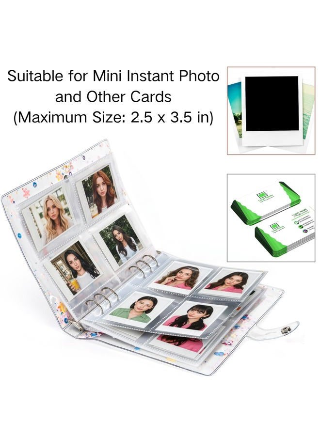 Coloch 2 Pack Kpop A5 Photocard Binder with 400 Pockets, Clear 6-Ring Photocard Holder Album with 50 Dual-sided Card Sleeves PVC Mini Photo Book for Photocards, Gift - Image 5