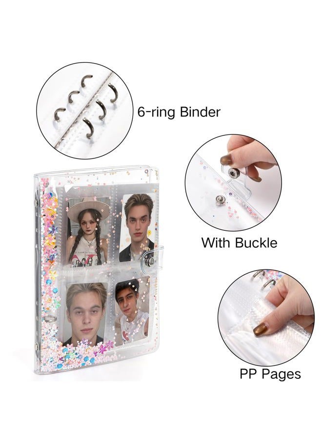 Coloch 2 Pack Kpop A5 Photocard Binder with 400 Pockets, Clear 6-Ring Photocard Holder Album with 50 Dual-sided Card Sleeves PVC Mini Photo Book for Photocards, Gift - Image 3