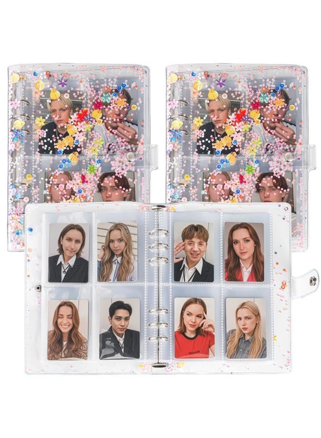 Coloch 2 Pack Kpop A5 Photocard Binder with 400 Pockets, Clear 6-Ring Photocard Holder Album with 50 Dual-sided Card Sleeves PVC Mini Photo Book for Photocards, Gift - Image 1