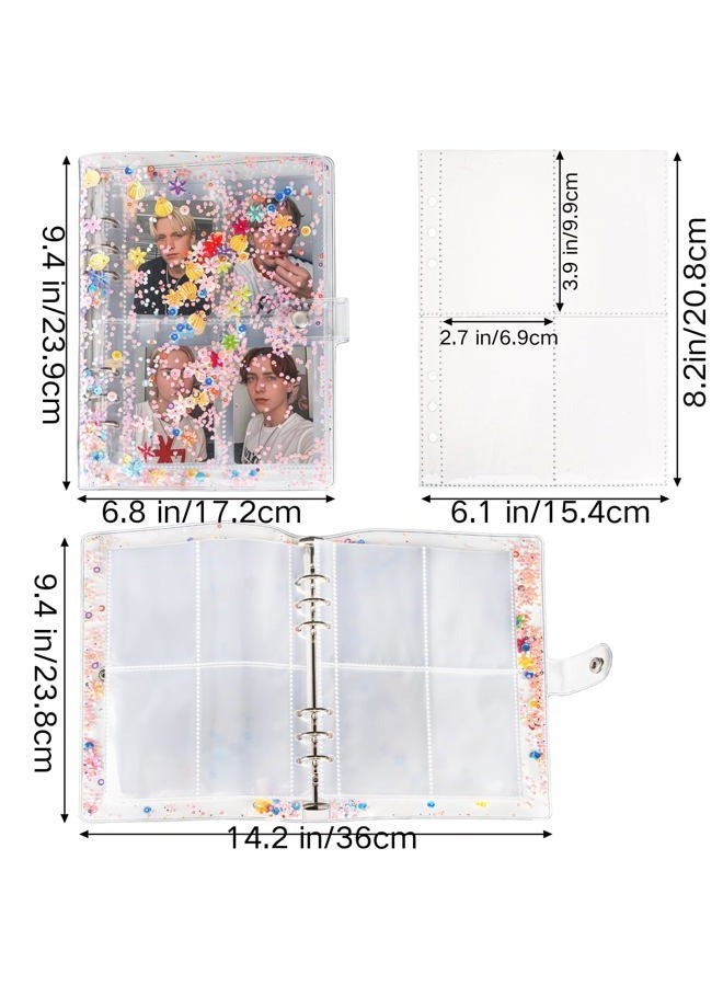 Coloch 2 Pack Kpop A5 Photocard Binder with 400 Pockets, Clear 6-Ring Photocard Holder Album with 50 Dual-sided Card Sleeves PVC Mini Photo Book for Photocards, Gift - Image 2