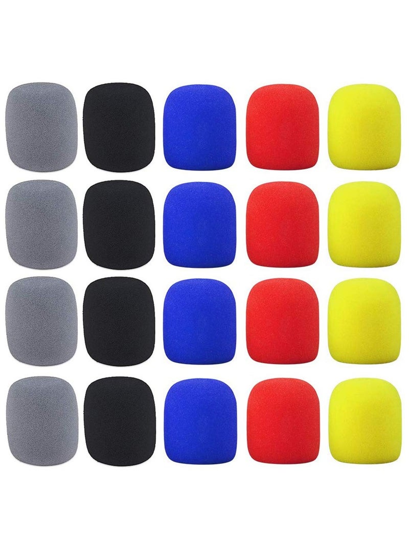 SYOSI 20 Pack Microphone Cover, Foam Microphone Windshields Foam Mic Cover Handheld Microphone - Image 1