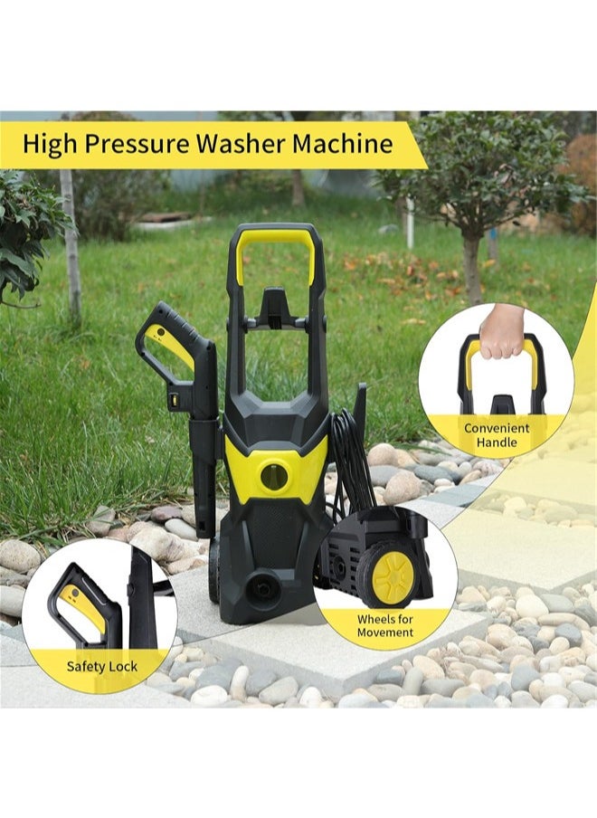 Denzoz Electric Pressure Washer 3000 Max PSI 2.5GPM Power Washer High Pressure Cleaning Machine with Foam Cannon for Car House Patio Deck Fence Driveways  - Image 3