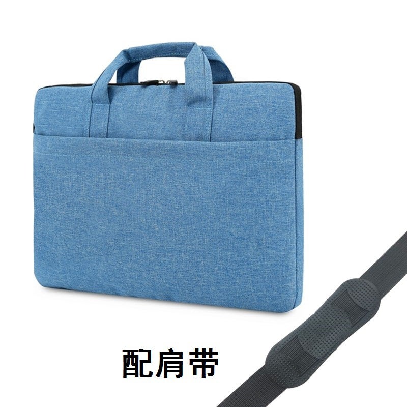 New Crossbody Bag Thin Macbook 13 "Casual Handbag Color Fleece Shoulder Laptop Bag Blue 