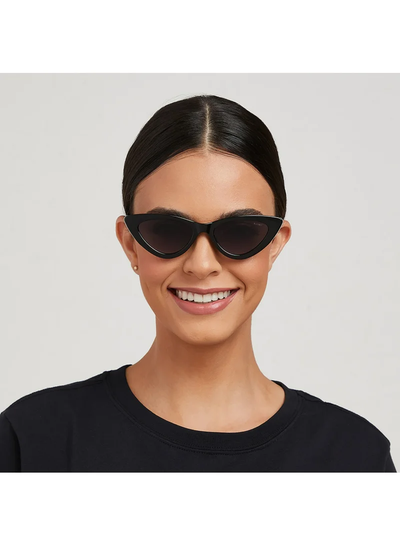 Blackout GWEN Women Black Sunglasses - Frame Material: Thermoplastic Rubber (TR90)- Frame Color: Black-Lens Color: Gray  - Full Rim