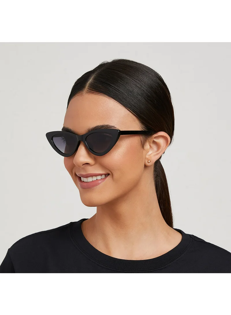 Blackout GWEN Women Black Sunglasses - Frame Material: Thermoplastic Rubber (TR90)- Frame Color: Black-Lens Color: Gray  - Full Rim
