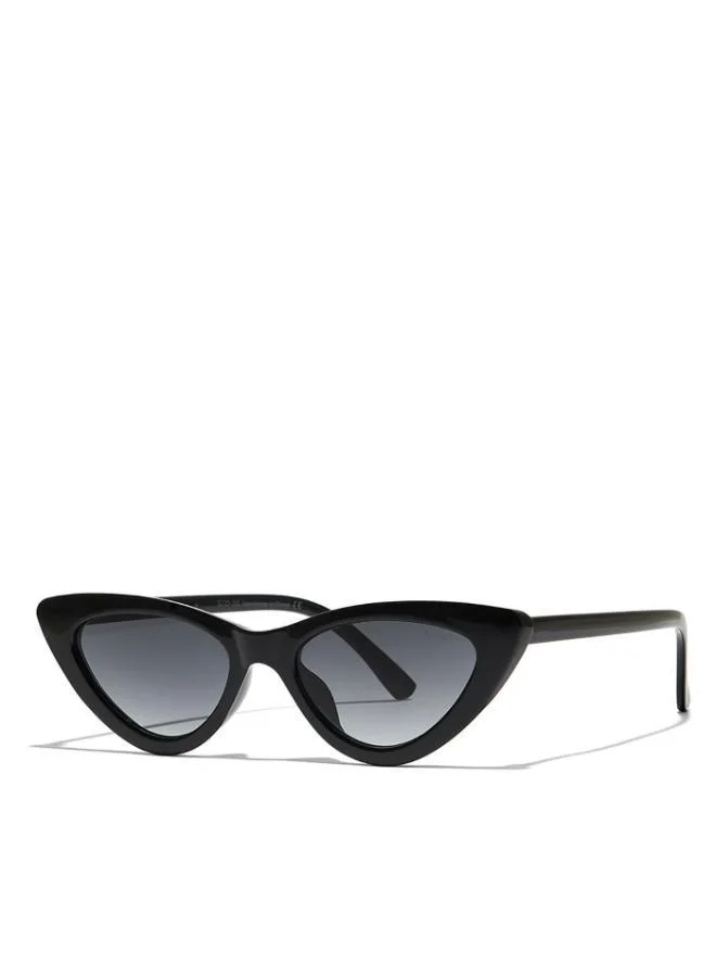 Blackout GWEN Women Black Sunglasses - Frame Material: Thermoplastic Rubber (TR90)- Frame Color: Black-Lens Color: Gray  - Full Rim