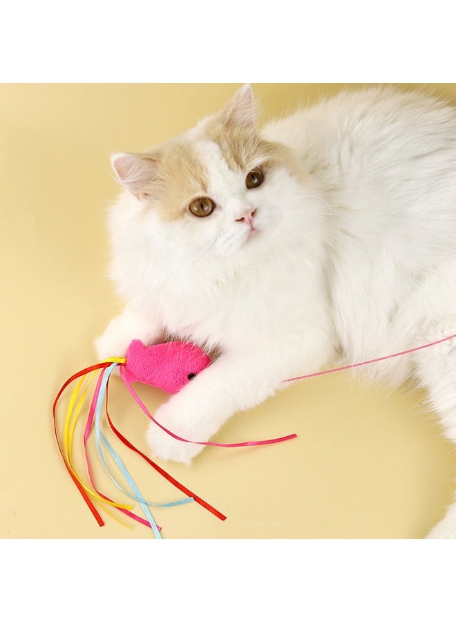 Interactive Cat Teaser Fishing Poles Bells Fish Design Engaging Cat Toys for Indoor Play and Exercise（Fish） - Image 3