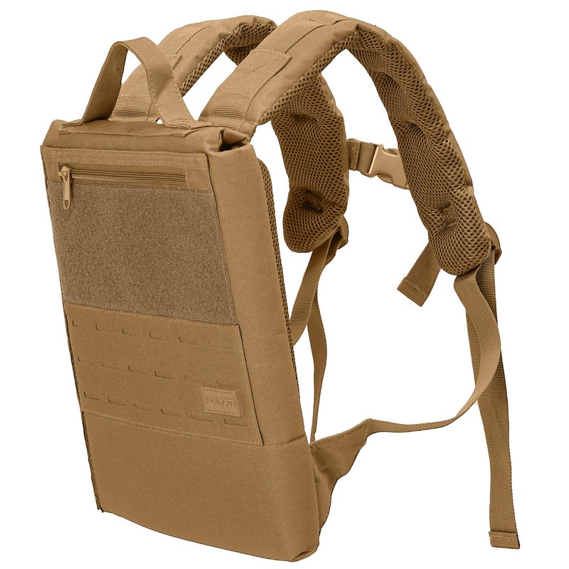 Polyfit Rucking Backpack 20 Weighted Ruck Pack for Weight Plates Patent Pending SideLoading Rucksack for Walking Running Rucking Strength and Endurance Training Tan - Image 2