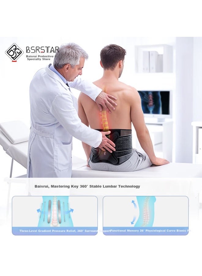 Bestray 5d Thin Breathable Professional Lumbar Support Belt For Disc Herniation, Sports Waist Brace For Men And Women With Lumbar Muscle Strain - Image 3