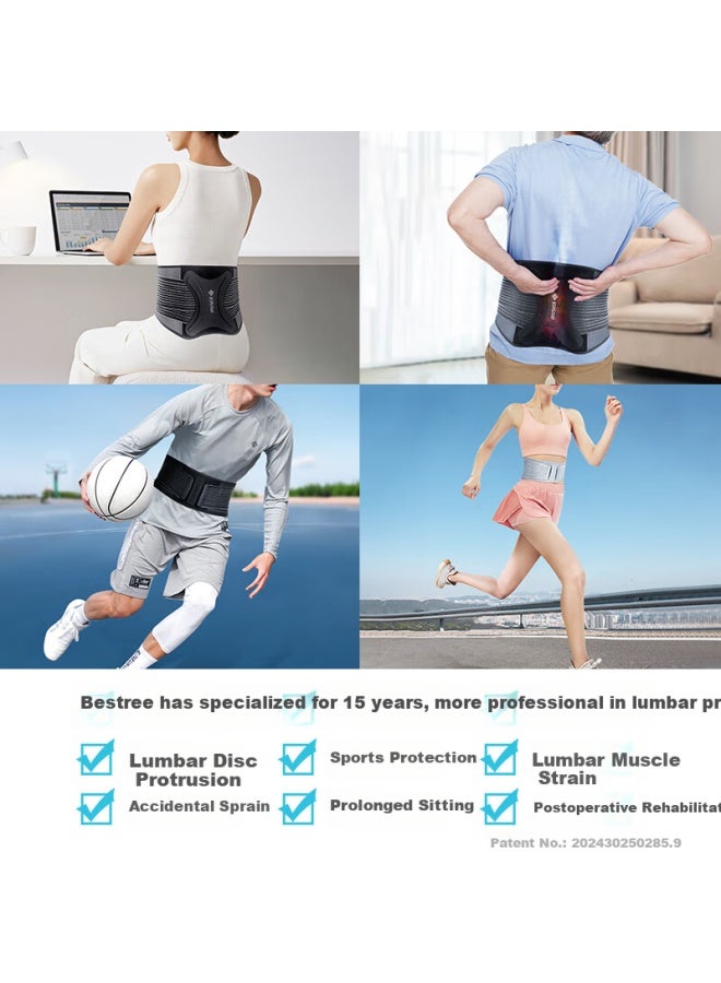 Bestray 5d Thin Breathable Professional Lumbar Support Belt For Disc Herniation, Sports Waist Brace For Men And Women With Lumbar Muscle Strain - Image 4