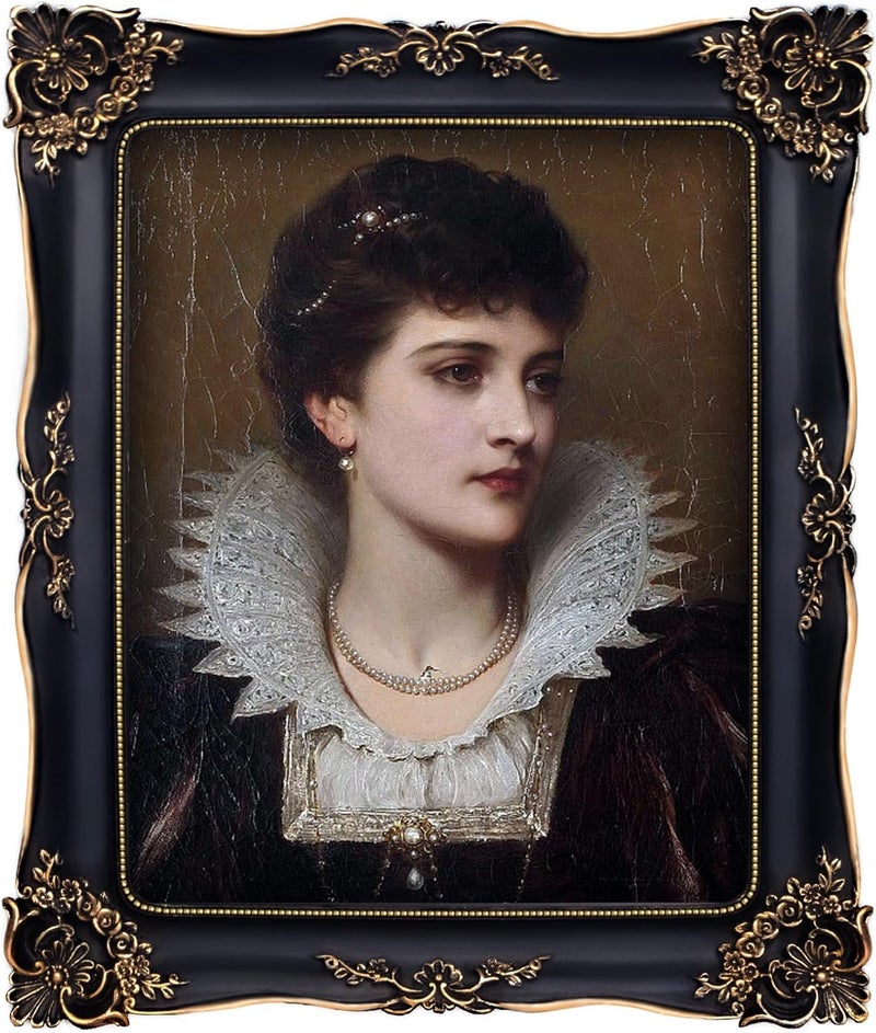 FJXMFRAME Wide usage compatibility Gothic Picture Frame 8x10 Black Vintage Picture Frames Antique Ornate Baroque Victorian for Wall or Tabletop Display, Fits 8x10 or 5x7 Photo with Mat High strength upgraded material - Image 1