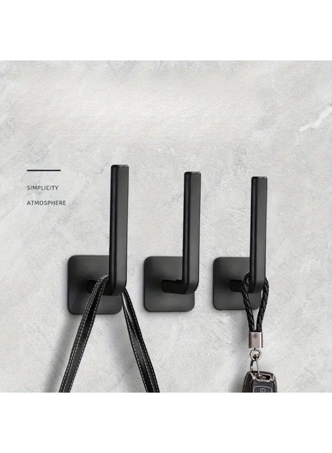 2 No Drill Wall Hooks 2 Random Colors Adhesive L Shaped Hangers for Clothes Kitchen Storage - Image 1