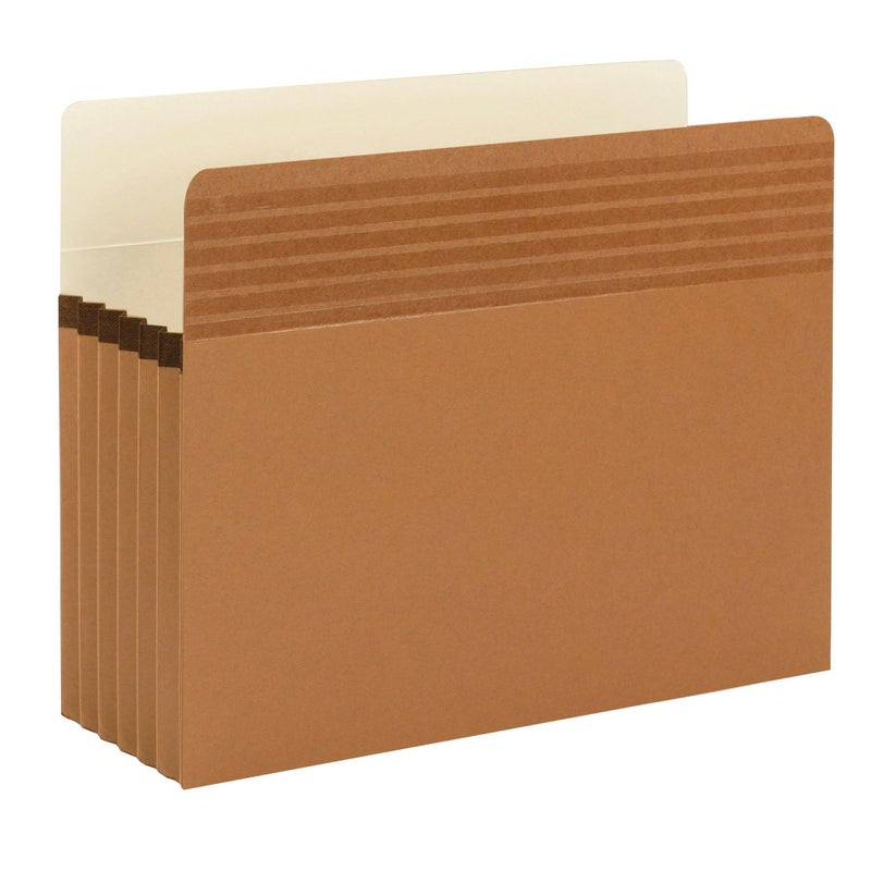 Smead Easy GripÂ® File Pocket, Straight-Cut Tab, 5-1/4" Expansion, Letter Size, Redrope, 10 per Box (73209) - Image 2