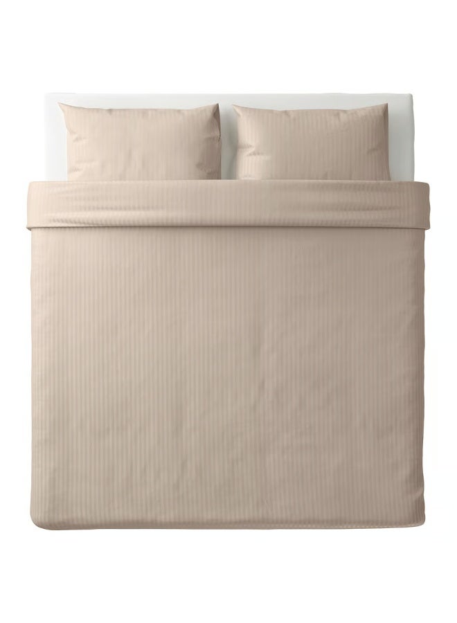 ڈیویٹ کور اور 2 تکیے کی ہلکی خاکستری 240x220/50x80 سینٹی میٹر - Image 4