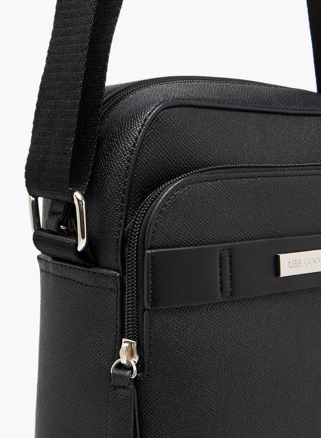 Lee Cooper Solid Crossbody Bag with Adjustable Strap