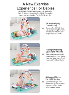 MaBaby Baby Gyms Play Mats Musical Activity Center Baby Piano Gym Mat Tummy Time Padded Mat for Newborn Toddler Infants  - Image 5