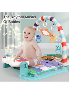 MaBaby Baby Gyms Play Mats Musical Activity Center Baby Piano Gym Mat Tummy Time Padded Mat for Newborn Toddler Infants  - Image 3