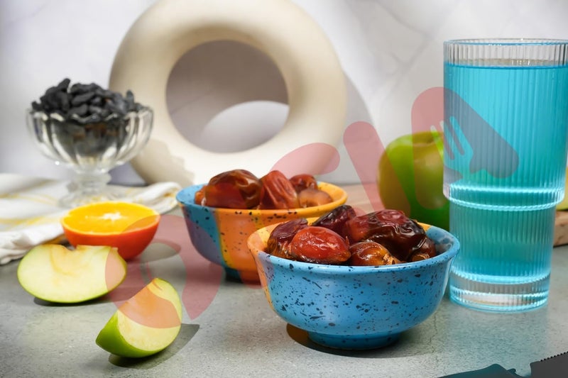 Oicia Hand Painted Ceramic Cereal Bowls Set Ceramic Bowls for Soup Salad Dessert Oatmeal and Breakfast Dishwasher Microwave Safe 150 Ml 10 CM Dinner Bowls for Eating Multi 2 Pc - Image 1