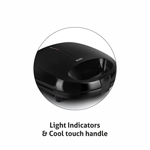 Glen Electric Sandwich Maker Grill and Toast with Non Stick Coating Plates, 750W Black (3024BGRILL) 2 Years Warranty - Image 4