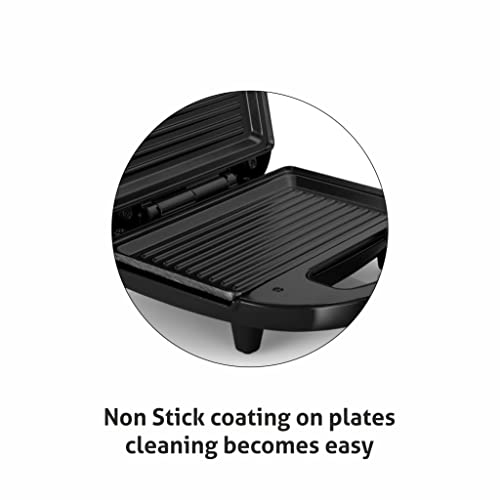 Glen Electric Sandwich Maker Grill and Toast with Non Stick Coating Plates, 750W Black (3024BGRILL) 2 Years Warranty - Image 3