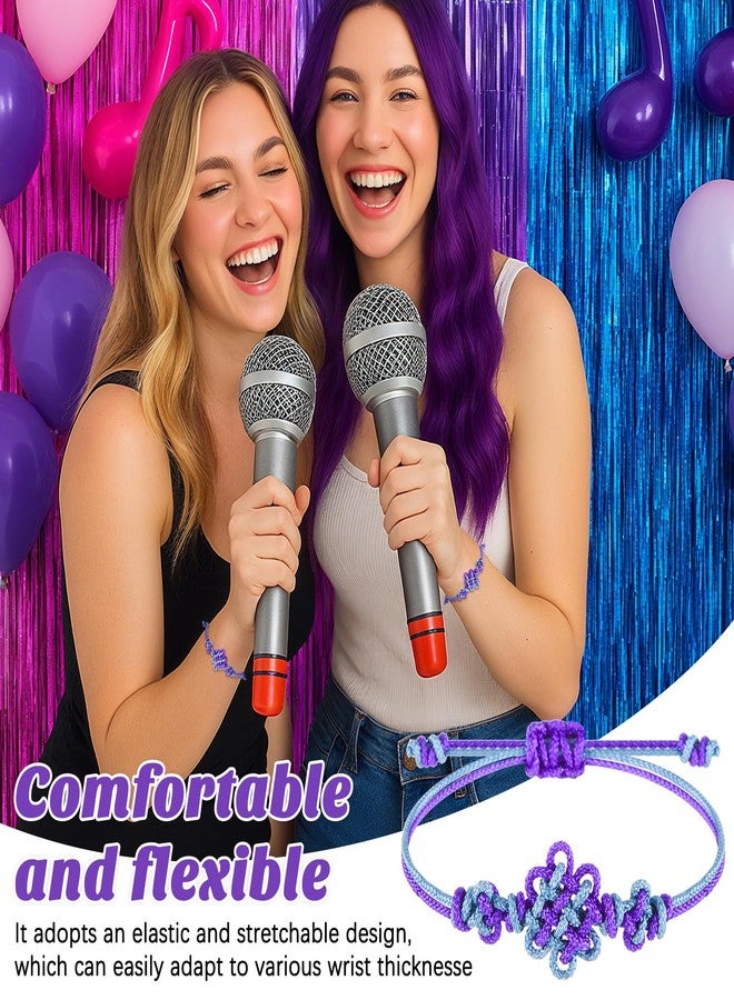 تونديامو مجموعة تونديمو من 4 قطع من أساور العقدة الكورية التقليدية المصنوعة يدويًا، أساور صداقة متطابقة قابلة للتعديل، مثالية لمحبي الموضة، إكسسوارات وهدايا للأزواج والأصدقاء المقربين (بنفسجي) - Image 5