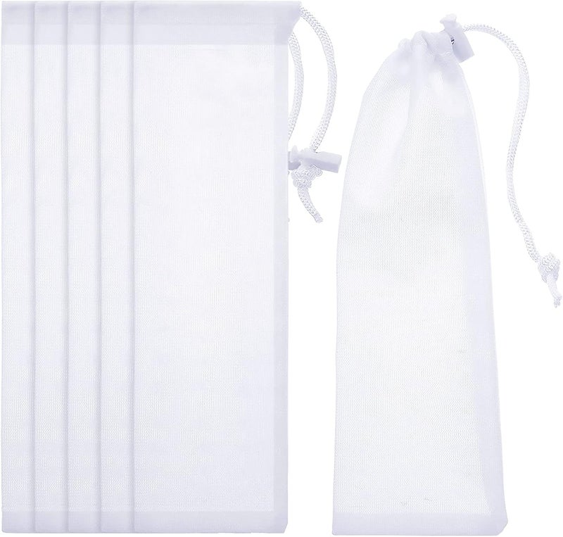 Shappy Lint Traps Catcher for Washing Machine Nylon Mesh Lint Traps for Home Laundry Washing Machine Drain Systems Discharge Hoses Filter, 9.4 x 3.1 Inch (6 Pieces) - Image 1