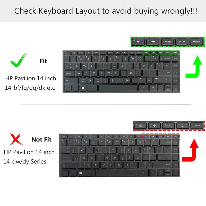 CASEDAO Keyboard Cover for HP Stream 14 inch 14-ds/dg Series 14-DS0013DX DS0023DX/HP Pavilion X360 14M-BA 14M-CD 14M-DH 14-BF 14-CM 14-CF 14-DF 14-DK 14-DQ 14-dq0052dx/dq0054dx/dq0055dx Skin-Gradual Pink - Image 2