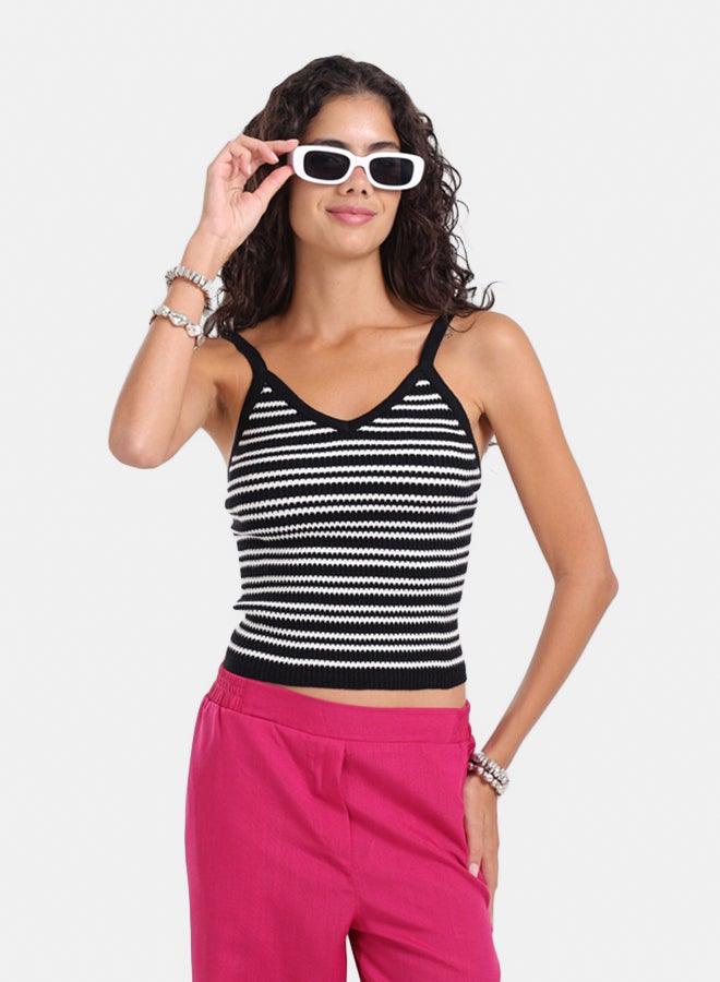 Carina Slim Fit Striped Top - Image 1