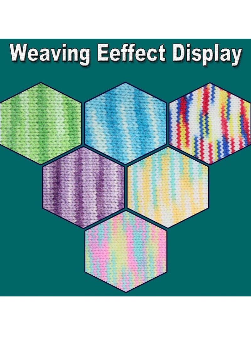 SYOSI 6 لفات 50 جرام خيوط غزل بألوان متنوعة، خيوط ناعمة للحياكة والكروشيه لمشاريع الحرف، مجموعة خيوط كروشيه للمبتدئين بوحدات كبيرة للبالغين والأطفال - Image 2