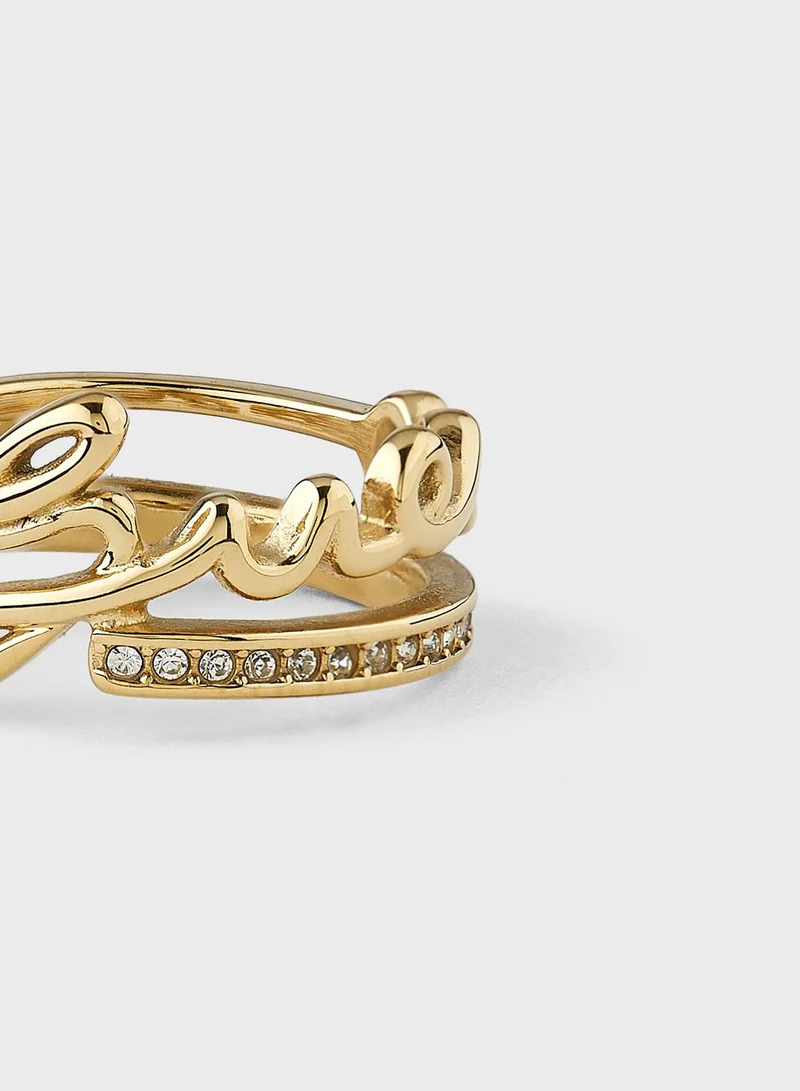 GUESS Monogram Script Ring