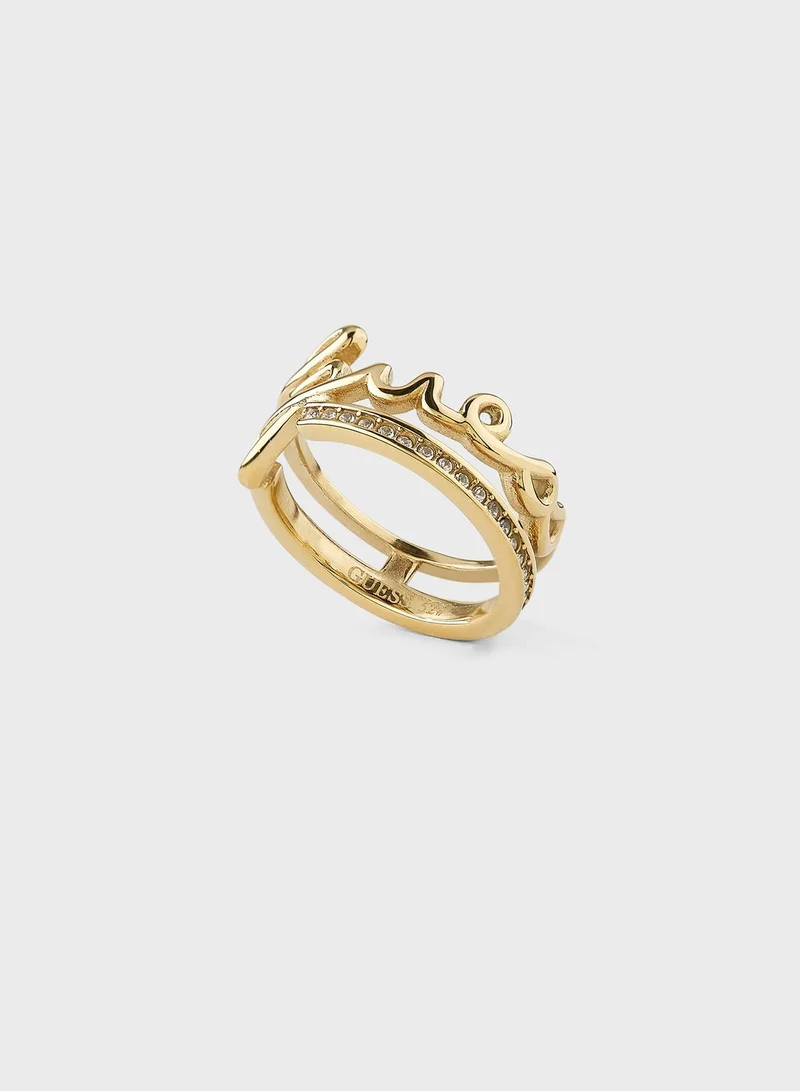 GUESS Monogram Script Ring