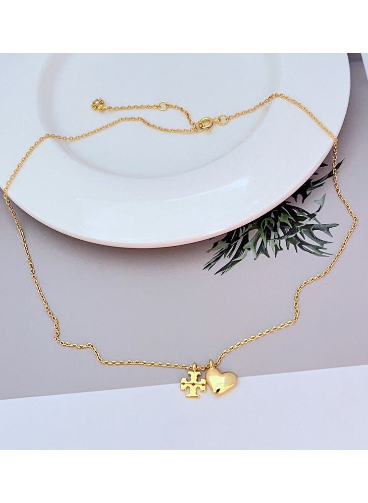 Burch Women's necklace temperament is simple, light luxury, niche design metal necklace - Image 2