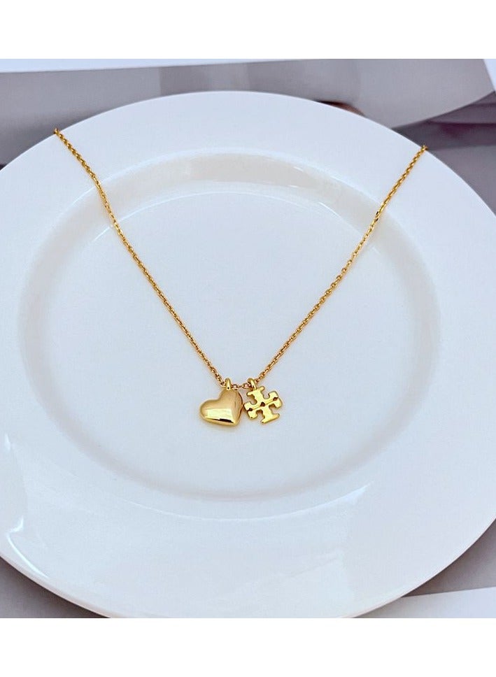 Burch Women's necklace temperament is simple, light luxury, niche design metal necklace - Image 3