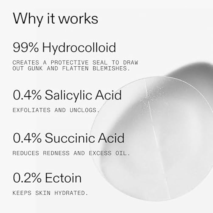 The INKEY List Hydrocolloid Invisible Pimple Patches, Spot Patches Contains Salicylic Acid, Day/Night Anti Acne Patches, Vegan & Cruelty Free, Suitable For All Skin Types - Image 5